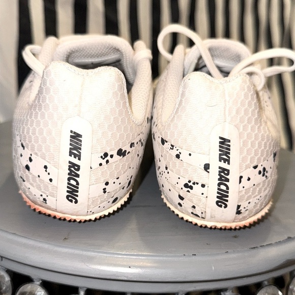 Authentic Nike Zoom Rival S 9 White/Black Paint splatter Track Spike Size 7.5 - Picture 7 of 14